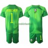 Maillot de Gardien Brésil Alisson Becker 1 Extérieur Coupe du Monde 2022 Pour Enfant